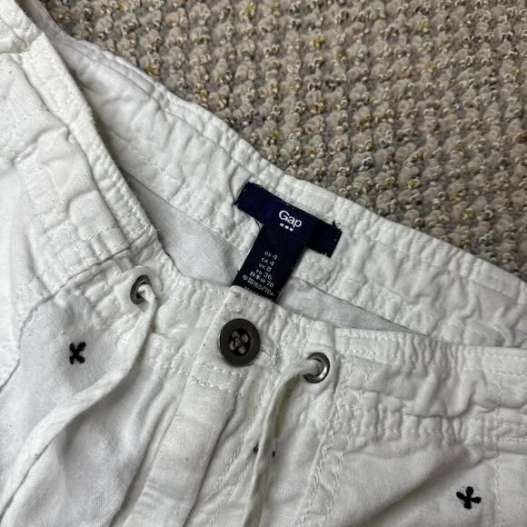 Y2K vintage white embroidered ‘short-short’ mini micro shorts - Picture 3 of 4